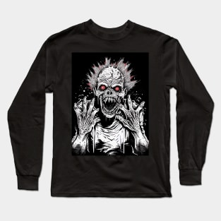 scary monstrum with red eyes, halloween design Long Sleeve T-Shirt